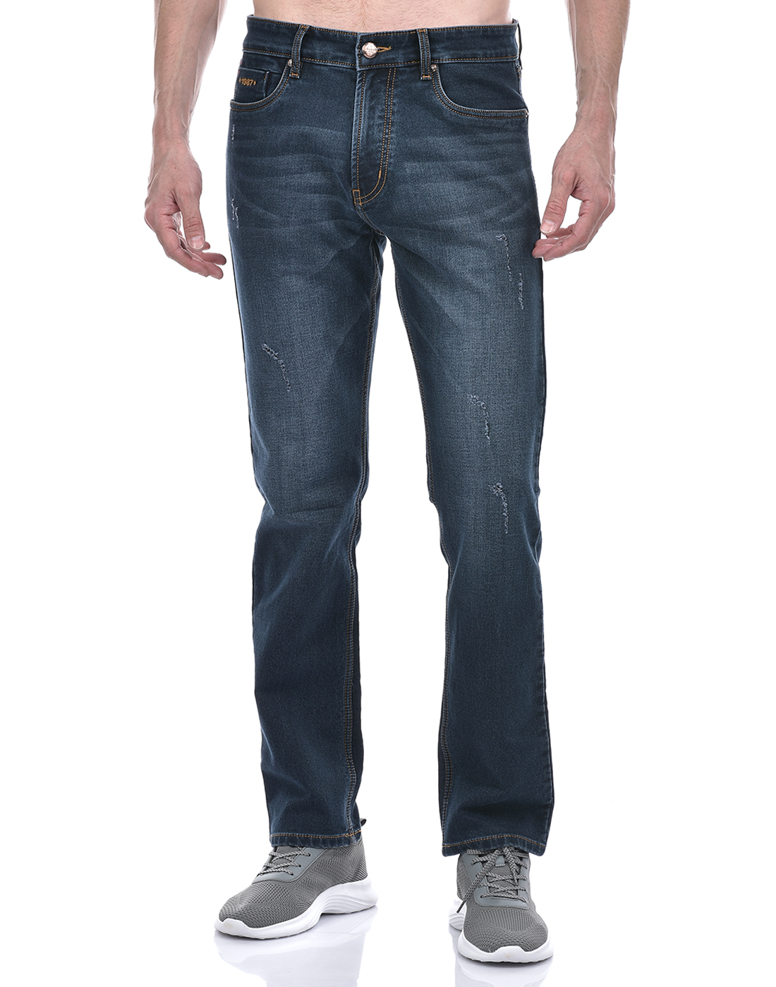 Numero Uno Men Solid Dark Blue Jeans